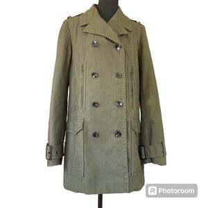 Victorinox Swiss Army Trench Coat Military Utility Army Green Men/Women S/M